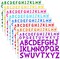 8 Sheets Letter Stickers Stick on Vinyl Letters Self Adhesive Letters Poster Board (1 Inch, 2 Inch,Colorful)